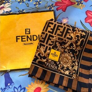 Fendi Cotton Classic Vintage Scarf Brand New 100% Cotton